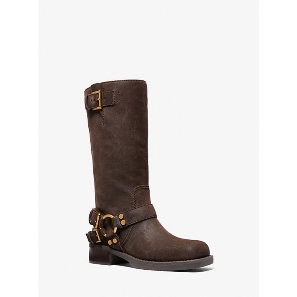 Michael Kors Crosby NWT-WMNS Brown Suede Moto Boots 8 👢